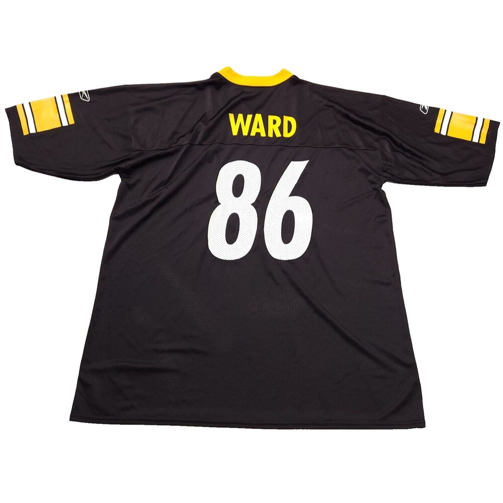 Pittsburgh Steelers Hines Ward Jersey Men Size 2XL #86 Reebok NFL Players Black